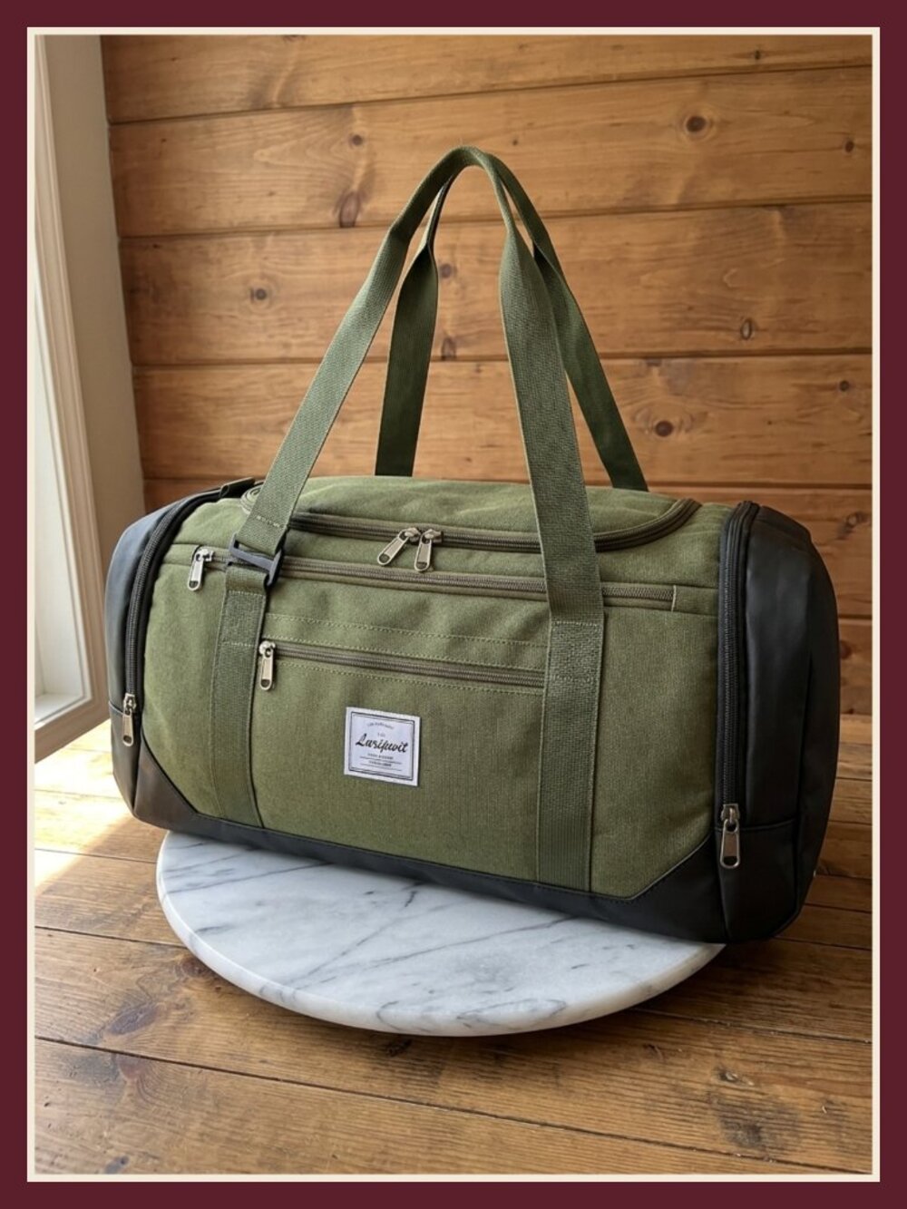 Unisex 40L Travel Duffle Bag with Shoe Compartment and Wet Pocket